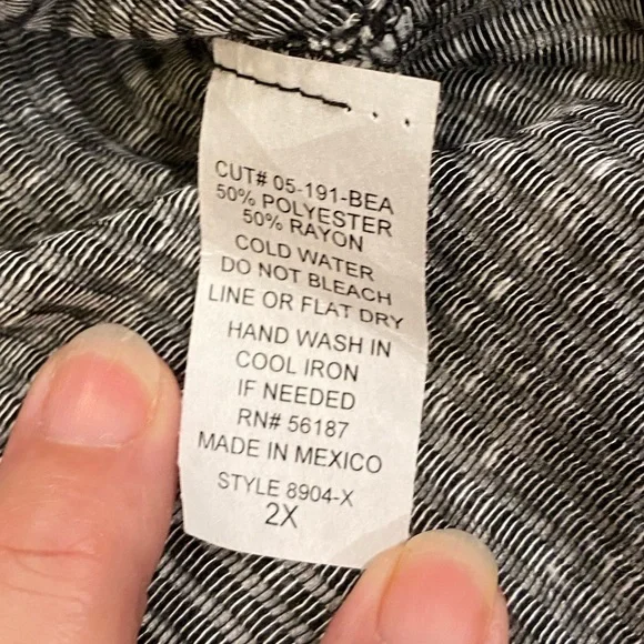 Star Vixen Peasant style top 3/4 Sleeve Tunic Blouse 2X - Picture 11 of 11